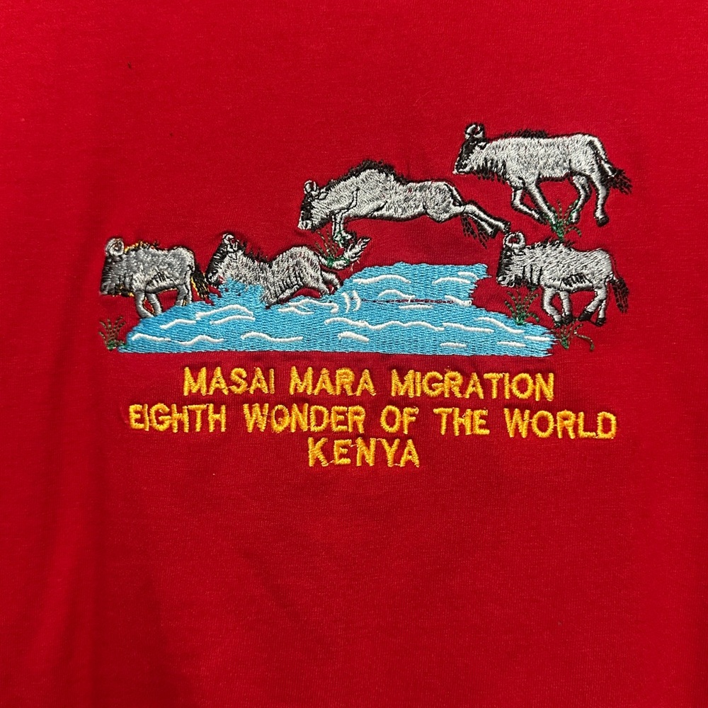 Red Masai Mara Migration T-Shirt Size XL